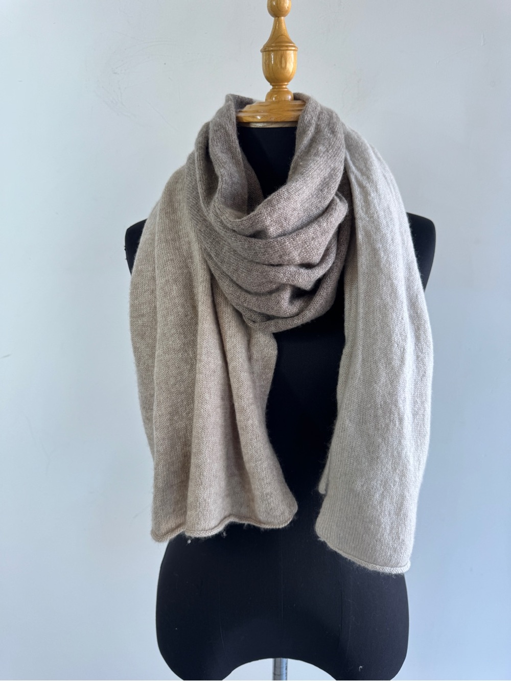 Celeste Cashmere Blend Scarf Taupe Beige Fall Wrap Shawl Quiet Luxury Travel